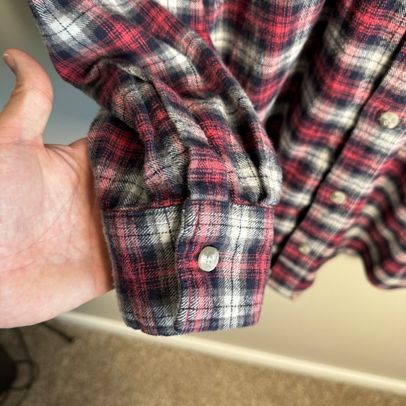 Blue Harbor Men's Red Plaid Cotton Flannel Button Up Shirt Long Sleeves Size XXL - Picture 4 of 14